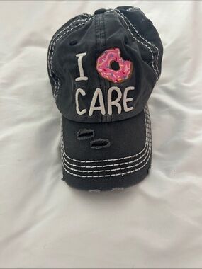 KBETHOS Black Baseball Cap with Pink Donut Patch